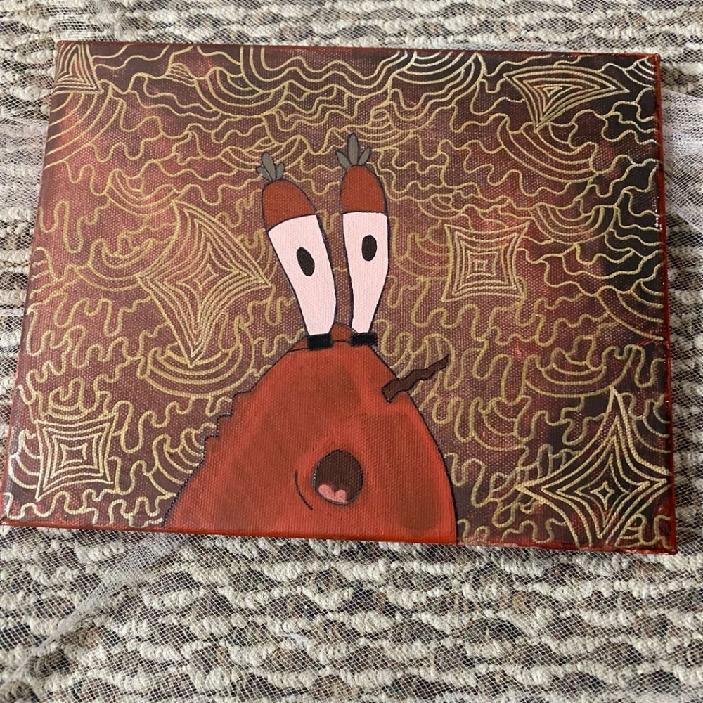 2/$20 Faded Mr.Krabs painting